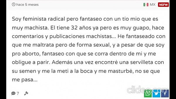 Chica feminazi lee cosas morbosas con su voz de puta baratota de que quiere tragar mecos  