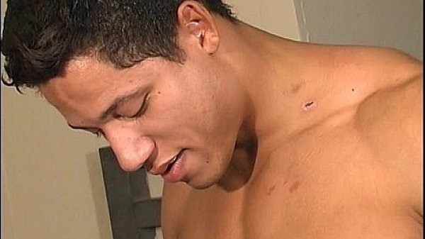 Hot bi latin men shows off his hot masculine rock body and his uncut cock