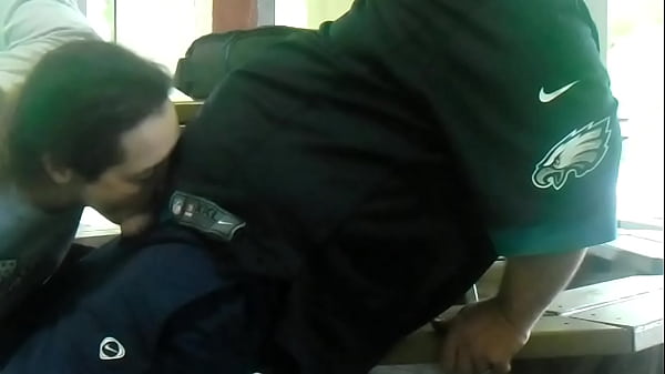 Wife sucks husband's dick in public