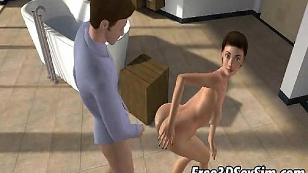 Short haired 3D cartoon brunette babe gets fucked  