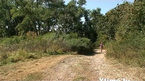 Couple of hikers fucking in open country