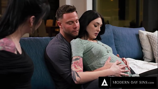 Horny Pregnant Wife Watches Hubby Cheat