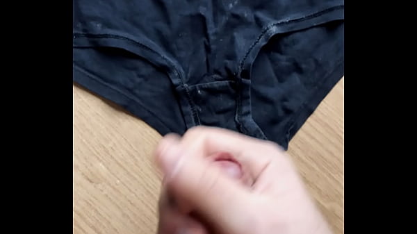 Teen masturbating, cumshot on panties fetish
