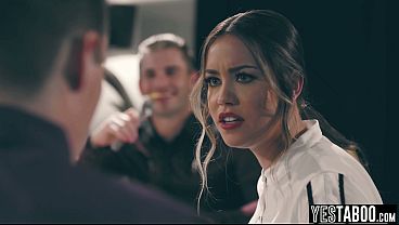 Horny big dick stud freezes time and fucks big tits Latina MILF in public