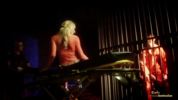 Blonde security guards got horny while watching a guy in jail, so they started sucking on his delicious pecker together before taking turns getting their pussies fucked hard.