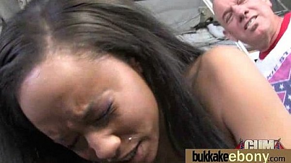 Gorgeous ebony lady sucks white dicks and gangbang fucking 28