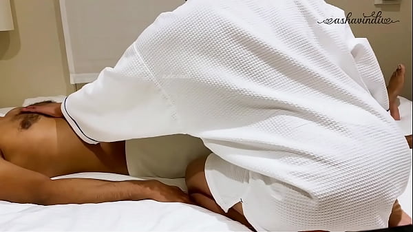 Romantic sex at hotel room.