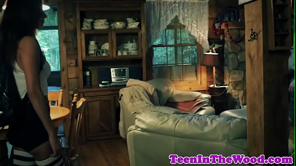 Jizzdrenched teen hardfucked in the woods