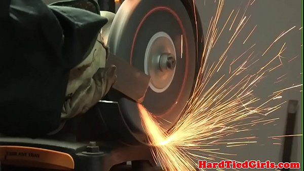 Bondage sub hogtied as prep for whipping