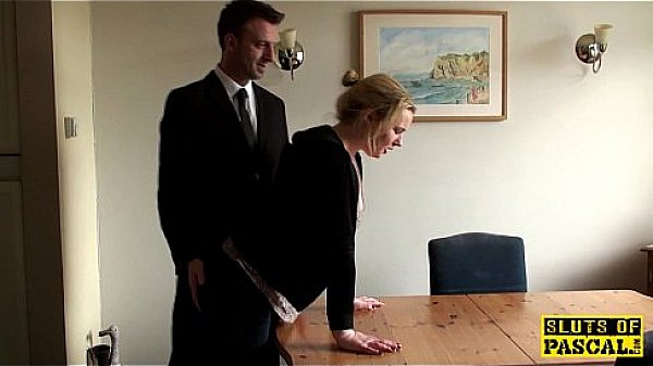 Throatfucked UK sub spanked until red raw