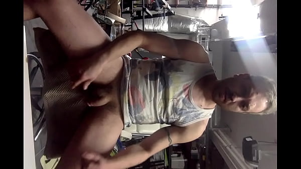Austin Jerking off in the garage and measuring his dick