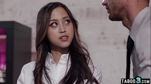 Skinny asian slut takes her first big well experienced dick