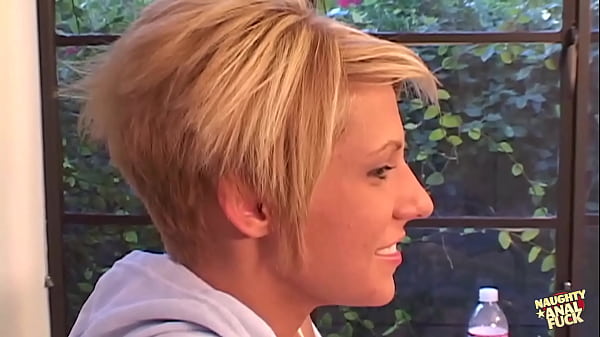 Amber, a blonde, demonstrates her deep-throating abilities and engages in anal intercourse.  