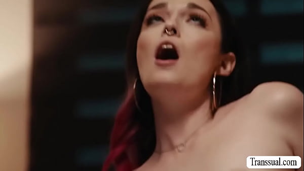 TS Natalie Stone goes to the room of her stepdaughter and she then throats his dick and lets him bareback fuck her wet ass so hard. 