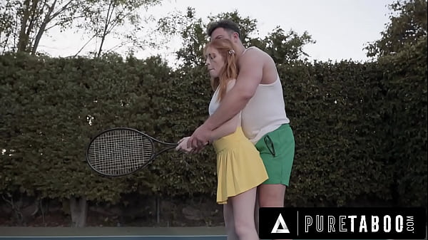Fun-Size Redhead Accepts Dick From Tennis Coach