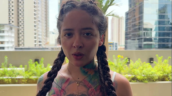 A sweaty, strong guy at the gym asks a neighbor in the building to smell his cock so he can fuck her later.