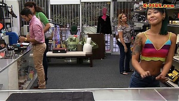 Cutie Asian pawns her massage table and fucked by pawn man