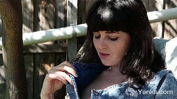 Brunette Dion Masturbating Outdoors