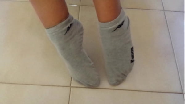sensual sexy female feet in socks  