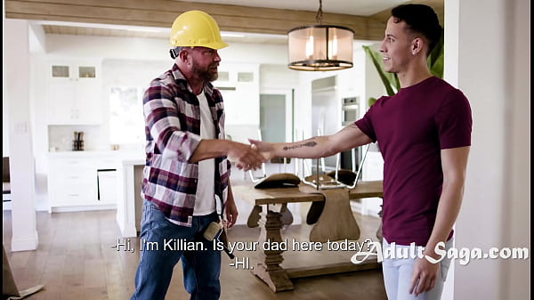 Eager Boy Hooks Up With A Shredded Older Painter