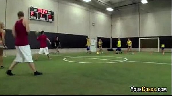 Coed Strip Dodgeball At University Gymnasium