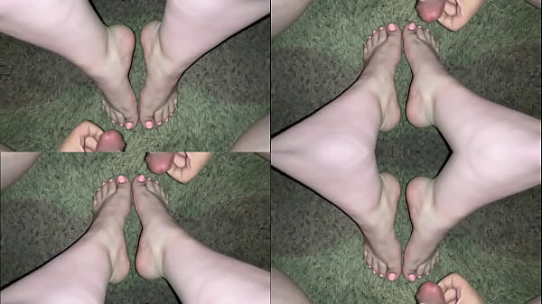 POV Cumshot on beautiful feet  