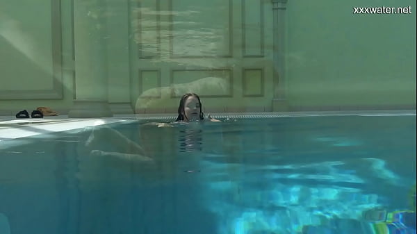 Enjoys her sweet hot body in the pool her name Puzan Bruhova