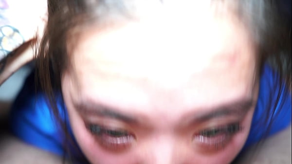 RN sucking fat white cock after her shift POV interracial gagging @andregotbars 