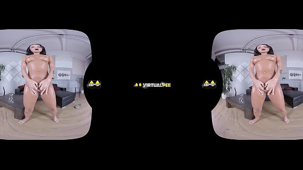 Virtual Pee - Dafne tease and piss herself - VR  