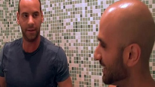 Lusty gays Alex and Girth kiss and fuck their asses only on Suite703