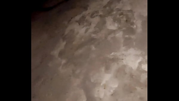 Naked dance and piss walking in chastity cage outdoor 