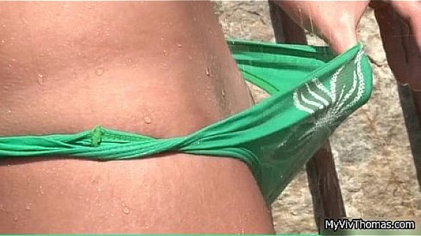 Dirty brunette girl taking