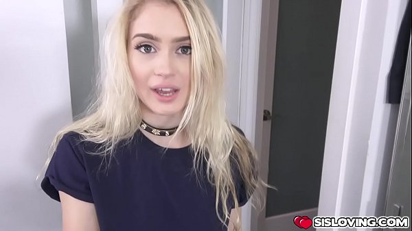 Stepbrother fucks stepsister Anastasia Knights tight pussy and nut all over her pretty face