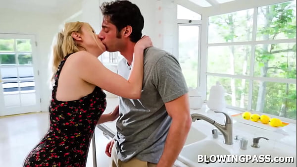 Blonde stepmom Lindsey Lakes confesses to her stepson that she wants him. The guy gets hard when she says they can start with a sloppy blowjob.  