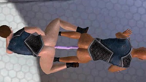 Two sexy 3D hunks are fucking eachother in space 