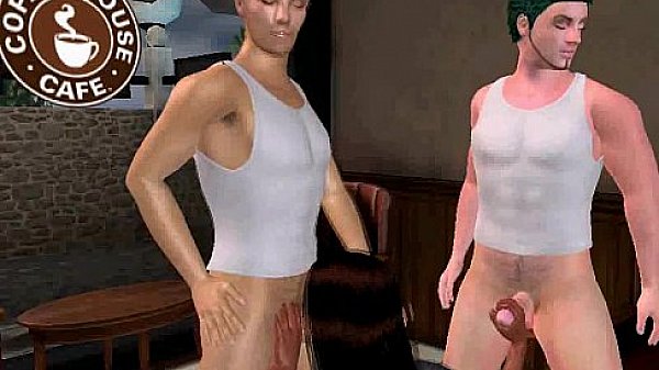 Sexy 3D ebony shemale babe getting double teamed 