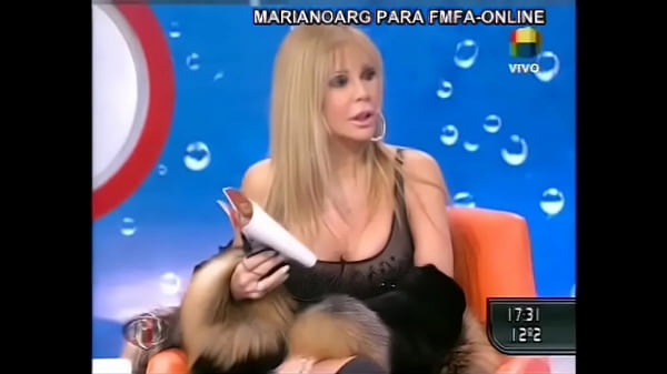 Video de Graciela Alfano mostrando la concha tras las pantis en intrusos famosa