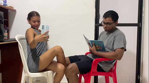 I help my stepsister's whore take photos and she seduces me to fuck her pussy hard