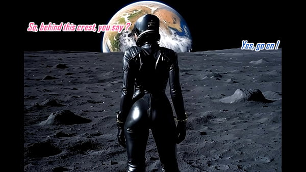 Beautiful ginger milf in a black leather catsuit blowing a dick in a spacetruck on Moon surface - AI Illustrated leather porn dream  