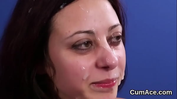 Incredible teenie enjoys a deepthroat and quite a bit of cream on her face  