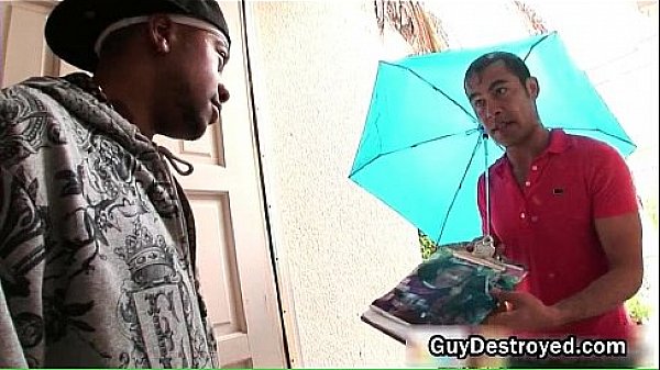 Emilio Sand gets jizzed all over by porn gays