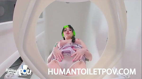 You surprise alt girl by hiding in her toilet begging for her to sit on your face and piss
