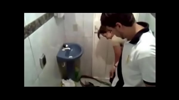Mexican teens caught fucking in public restroom