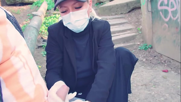 Hungry girl at forest