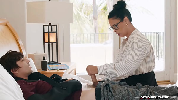 Mature Asian teacher feels so sorry for her student.With two broken arms he cant even jerk off.The milf decides she could give him a HELPING HANDjob