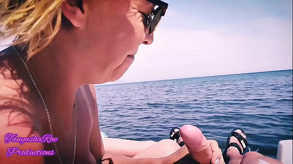 Blonde Sucked the boat captain. 