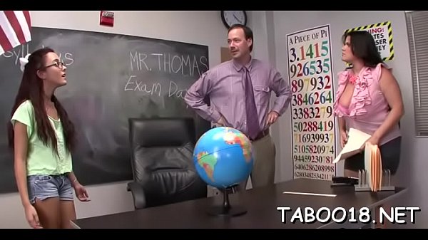 Savory teen gets to suck pecker  