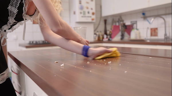 HOT MAID MASTURBATION ON TABLE  