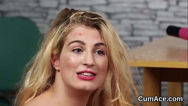 Slutty model gets sperm shot on her face swallowing all the semen