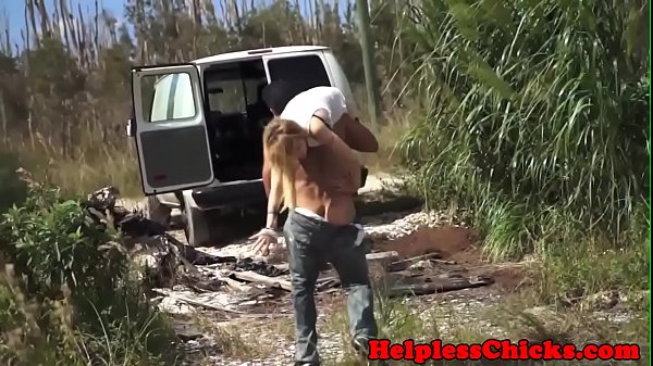 Petite 18yo hardfucked and chained up